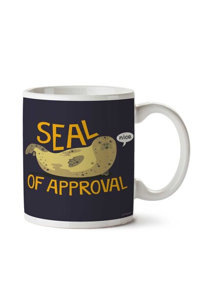 ART HEDİYE كوب مطبوع على الجانبين من Seal of Approval