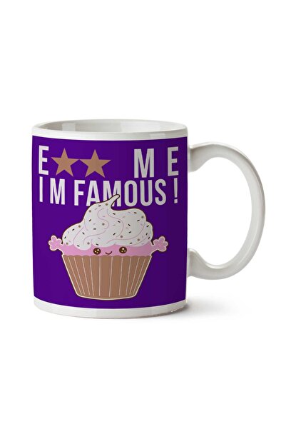 ART HEDİYE كوب كب كيك مطبوع عليه وجهين من Eat Me Im Famous