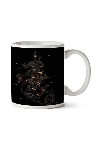 ART HEDİYE كوب روبوت لإعادة التدوير مطبوع على الجانبين