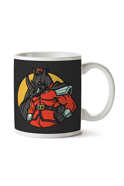 ART HEDİYE كوب مطبوع على الجانبين من Lawful Evil M Bison Rhino Street Fighter