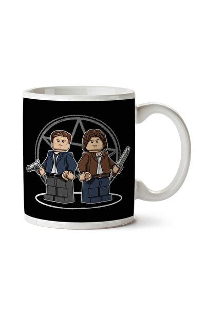 ART HEDİYE The Brickchesters Supernatural Lego Sam And Dean Two Side Printed Mug