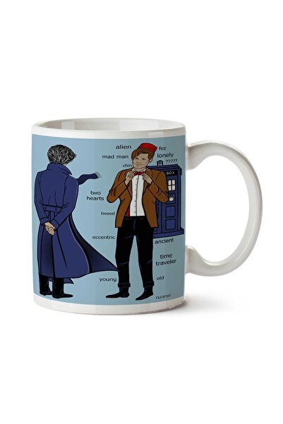 ART HEDİYE كوب شيرلوك ميتس ذا دكتور مطبوع على الجانبين