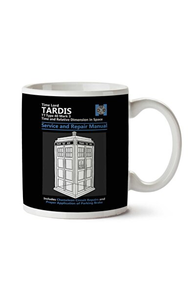 ART HEDİYE Doctor Who Service and Repair Handbook Two Sided Printed Mug Cup