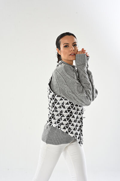 Calidi Glacies Vest Sequin Black White