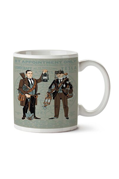 ART HEDİYE كوب تيسلا ضد لوفكرافت مطبوع على الجانبين