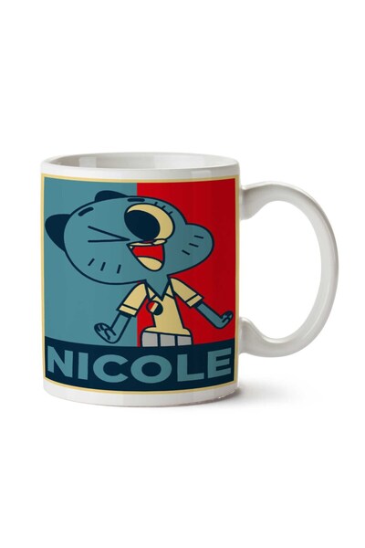 ART HEDİYE كوب نيكول غامبول مطبوع على الجانبين