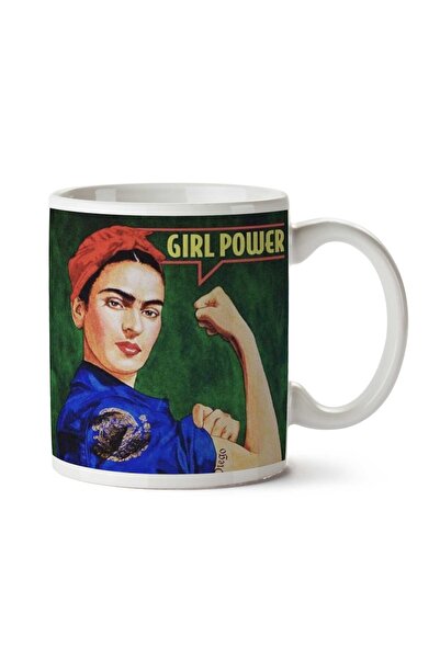 ART HEDİYE كوب مطبوع على الجانبين من Girl Power