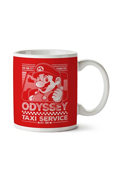 ART HEDİYE كوب سوبر ماريو أوديسي تاكسي سيرفيس مطبوع على الجانبين