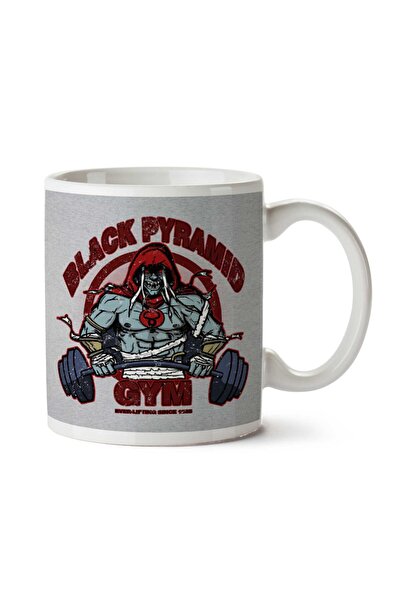 ART HEDİYE كوب مطبوع على الجانبين من Black Pyramid Gym Mumm Ra Thundercats