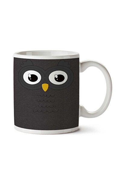 ART HEDİYE كوب مطبوع عليه وجه بومة لطيف على الجانبين