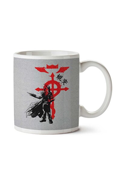 ART HEDİYE Red Sun Full Metal Alchemist Edward Two Sided Printed Mug