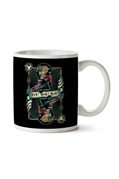 ART HEDİYE كوب مطبوع عليه وجهين من Mars Attack We Come In Peace