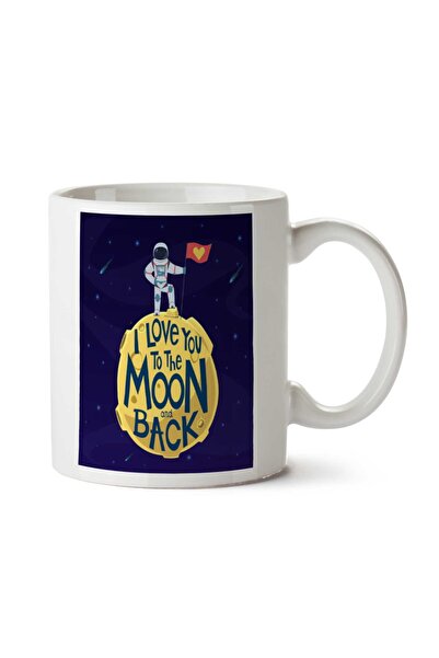 ART HEDİYE كوب مطبوع عليه عبارة "I Love You To The Moon and Back" على الوجهين