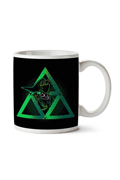 ART HEDİYE Legend Of Zelda Link Green Triforce Two Sided Printed Mug