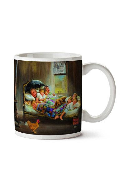 ART HEDİYE كوب مطبوع عليه صورة السعادة على الجانبين