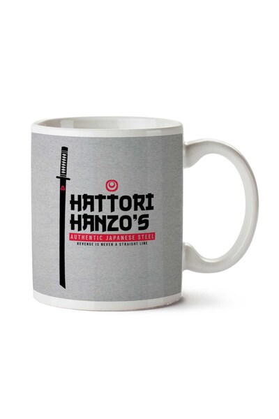 ART HEDİYE كوب Hattori Hanzos أصلي من الفولاذ الياباني Kill Bill مطبوع على ال...