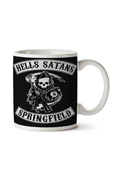 ART HEDİYE كوب HELLS SATANS مطبوع على الجانبين