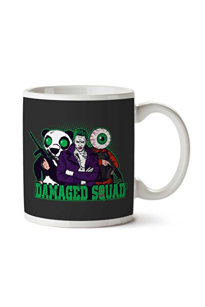 ART HEDİYE كوب مطبوع على الجانبين من Damaged Squad Joker Deadshot Suicide Squad