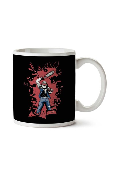 ART HEDİYE كوب Pokevil Dead Pokemon Ash VsEvil Dead مطبوع على الجانبين
