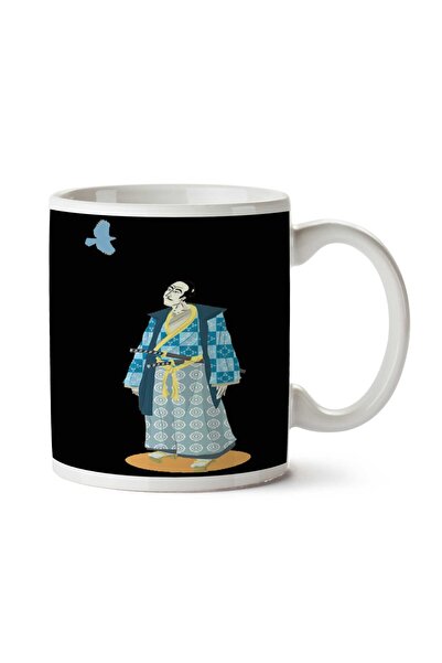 ART HEDİYE كوب ساموراي سيرينيتي مطبوع على الجانبين