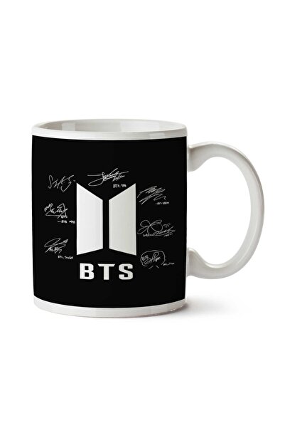 ART HEDİYE كوب BTS Signatures Bangtan boys Signature Autograph مطبوع على الجا...