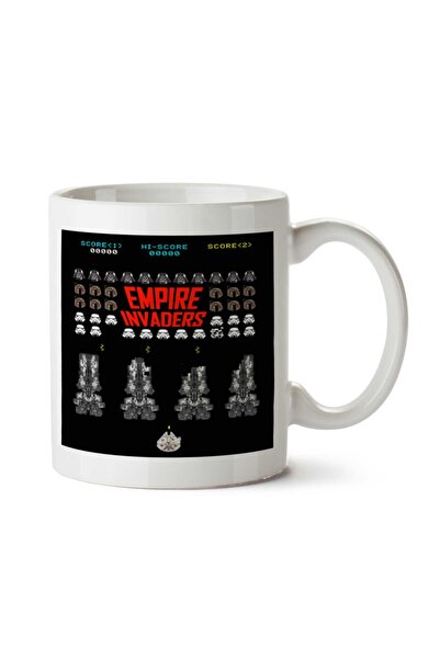 ART HEDİYE كوب مطبوع على الجانبين من Empire invaders
