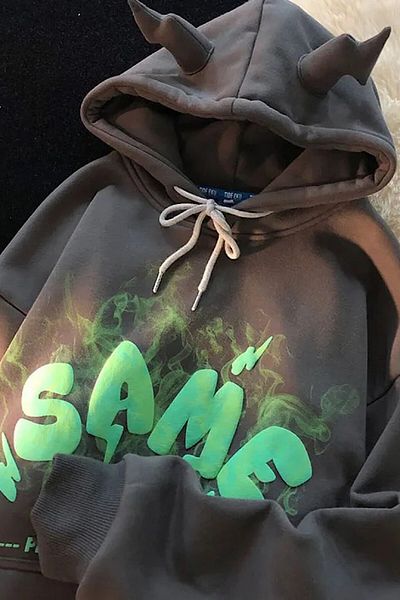 Köstebek Smoked The Same Lightning Horn Λεπτομερές Unisex φούτερ με κουκούλα