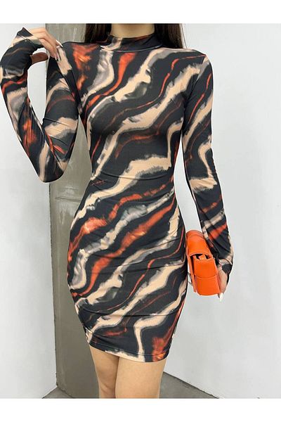 Butik Beyza Rochie midi cu imprimeu digital