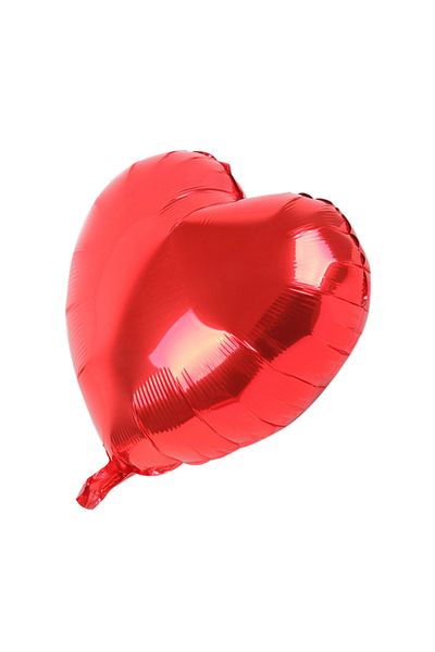 partideyince Red Flying Heart Balloon - Foil Heart Pattern