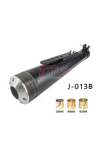 YSGMOTOPARTS Motosiklet Chopper Cruiser Cafe Racer Vintage Bobber Performans Egzoz Siyah