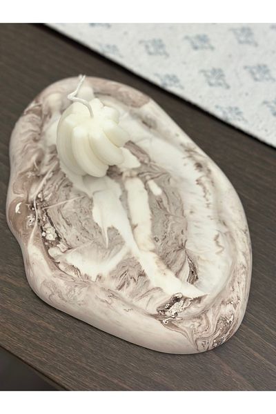 Amber Stüdyo Decorative Cloud Abstract Jewelry Candle Plate