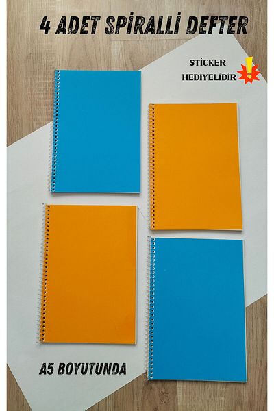 Craft Caiet școlar A5 SPIRAL 80 FOI SET DE 4