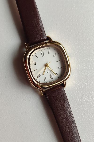 Ricardo SHOPAPERAL Leather Cord Bitter Brown Women's Wristwatch NEW TREND
