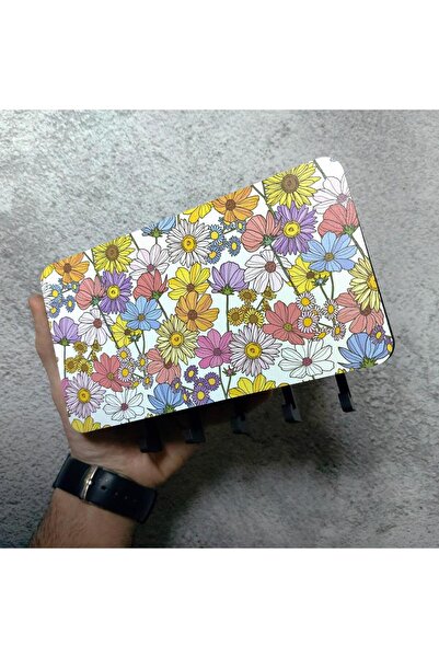 CajuArt Colorful Flower Motif - Compartmented Keychain Wall Hanger Decor