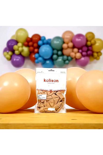 Kalisan 12 Inch Retro Balloon Desert Sand - 10 Pcs
