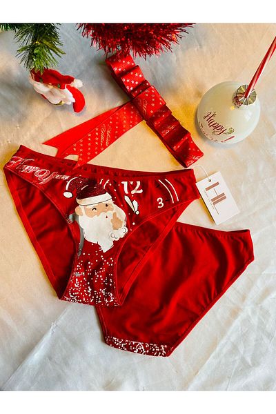 Hope Luxury Christmas Santa Claus Themed Front Printed Women's Panties