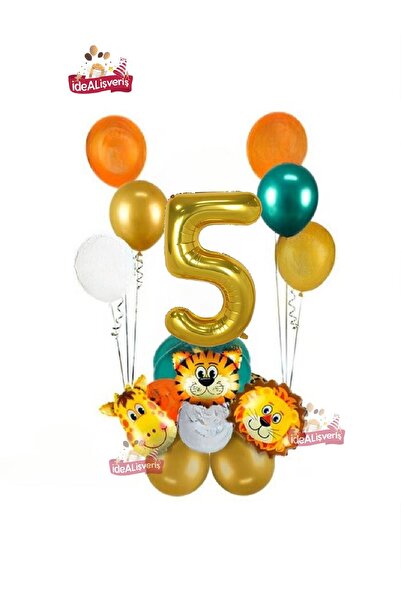 Bkmc Набір для дня народження з фольгованою темою «Сафарі» - прикраса