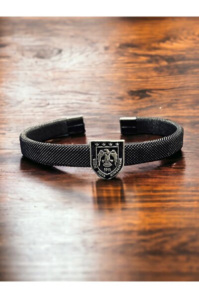 Kuyumcudan Hava Kuvvvetleri Gümüş Logolu Bileklik