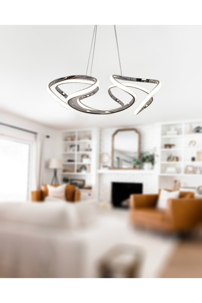 TT AYDINLATMA TT307-40-KR - Led Chandelier, White Light, Chrome Plated TT Lighting Spiral Model