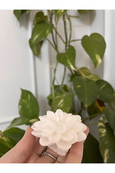 Verda Desing Hediyelik Beyaz Lotus Çiçeği El Yapımı Dekoratif Tasarım Mum