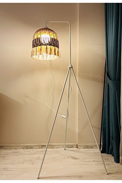 ATELİERNİSAN Rattan / Bambu Püskül Detaylı Lambader