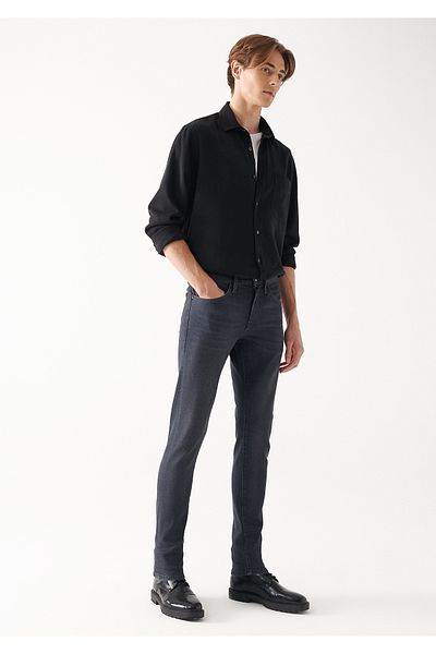 Mavi Ανδρικό παντελόνι James Smoke Vintage Lux Black Jean 0042482306