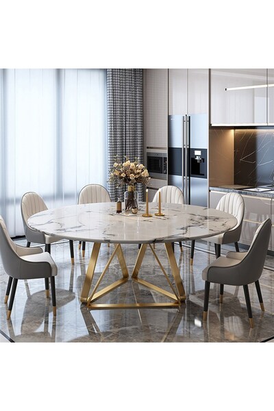 Püff Konsept Sanat & Dekorasyon Metal Modern Hilara Yemek Masası