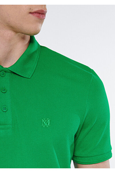 Mavi Yeşil Polo Tişört Slim Fit / Dar Kesim 064946-71754