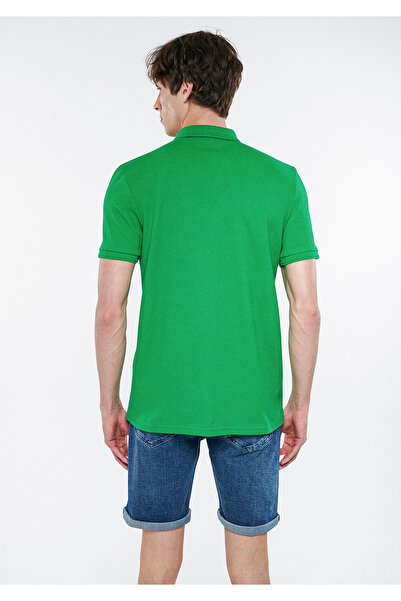 Mavi Yeşil Polo Tişört Slim Fit / Dar Kesim 064946-71754