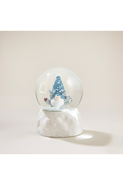 Chakra Peci Müzikli Kar Küresi Mavi/Beyaz