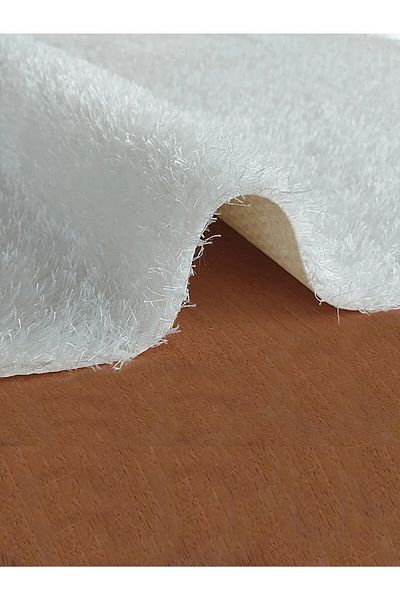 Prizma Romanza, Non-Slip, Washable, Single Bath Rug Mat| White - (75X110CM)