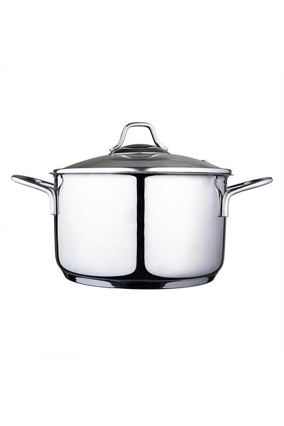 Serenk Modernist Stainless Steel 2.5 Liter Deep Pot 20 Cm