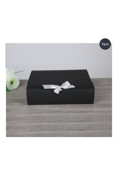 BAŞAK 10'lu Siyah Hediye Kutusu Kurdeleli