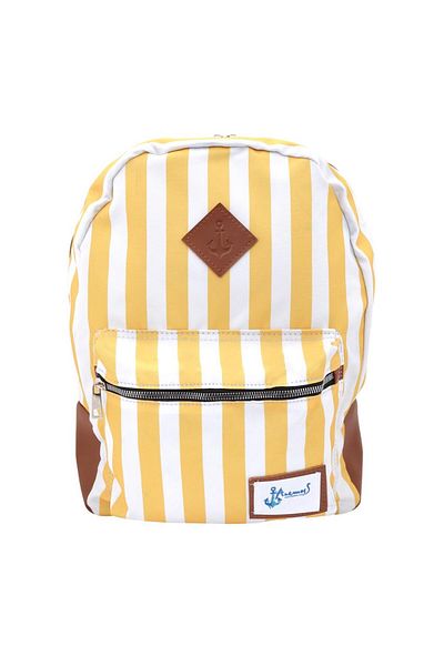 ANEMOSS Gelb gestreifter Rucksack